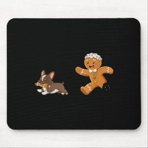 Dog Mom Shirt Gingerbread Chasing French Bulldog C Mouse Mat