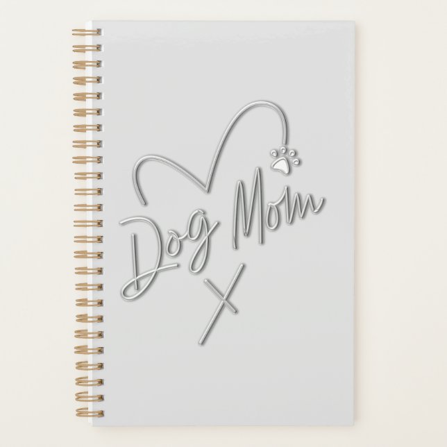 DOG MOM, SILVER HEART PLANNER (Front)