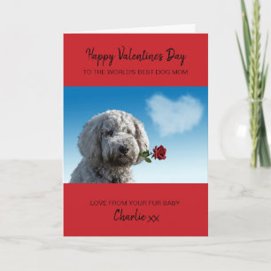 Dog Mom Valentine Personalized Pet Photo Holiday Card