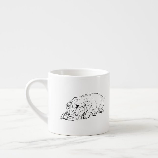 Dog Mom, Wire Haired Dachshund - Cute  Espresso Cup (Left)