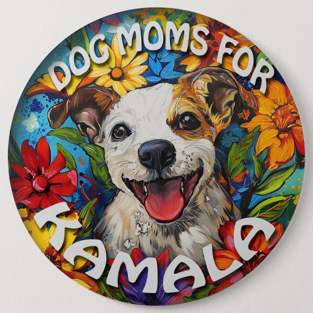Dog Moms for Kamala Button (Front)