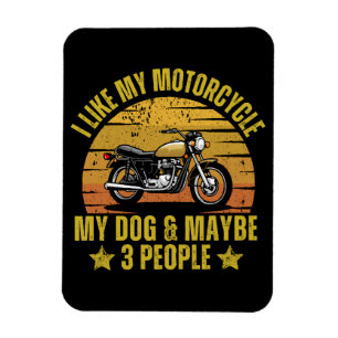 Dog Motorcycle Magnet