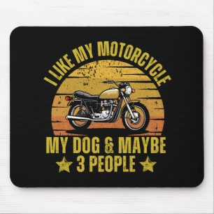 Dog Motorcycle Mouse Mat