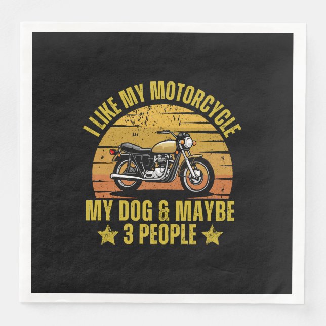 Dog Motorcycle Napkin (Front)