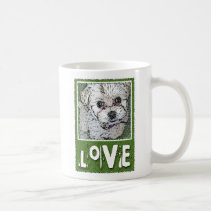DOG: Multi-Poo Puppy Love Kooky Eyes Coffee Mug