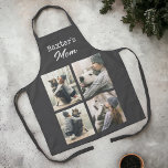 Dog Mum 4 Photo Template Apron<br><div class="desc">Show off 4 of your favourite photos with this custom photo-template all-over-print apron. It features your dog's name and the word "Mum" on the upper part of the apron with a photo template of 4 of your chosen photos that you load in place of the sample photos shown in the...</div>