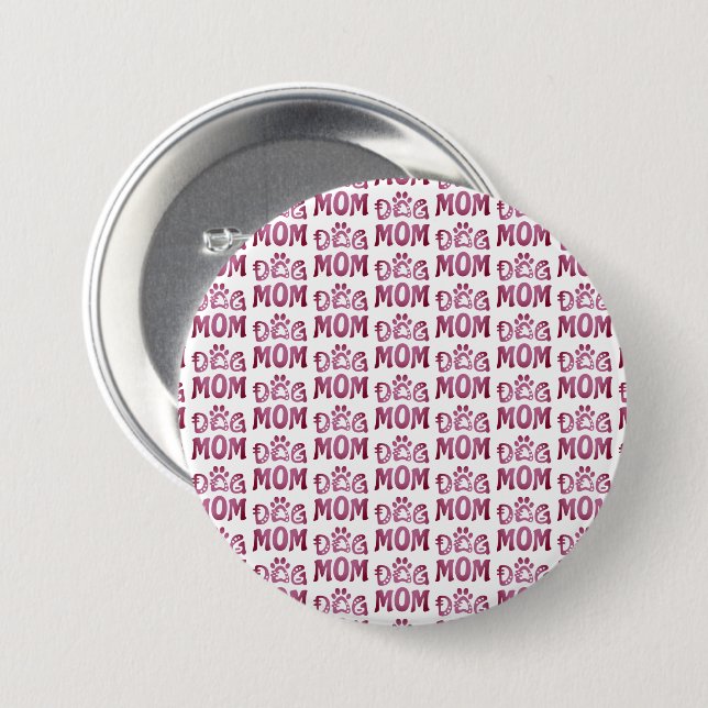 Dog Mum 7.5 Cm Round Badge (Front & Back)