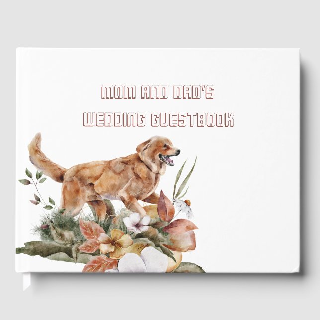 Dog Mum and Dad Wedding Guest Book (Front)