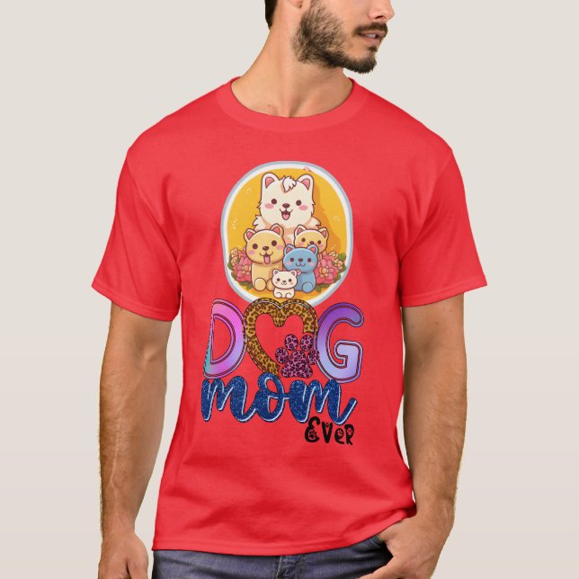 Dog Mum Best Dog Mum Ever Dog Mum Design Dog vinta T-Shirt (Front)