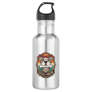 Dog Mum Bone Bandanna Vintage Frame_1 532 Ml Water Bottle