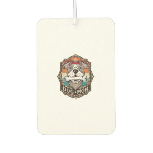 Dog Mum Bone Bandanna Vintage Frame_1 Car Air Freshener