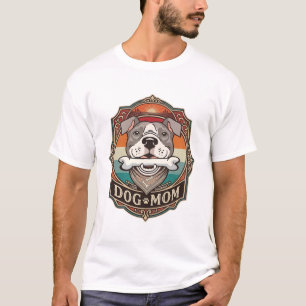 Dog Mum Bone Bandanna Vintage Frame_1 T-Shirt