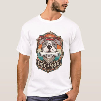 Dog Mum Bone Bandanna Vintage Frame_1 T-Shirt