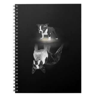 Dog Mum BostonTerrier Dog Lover Gift Mother Father Notebook