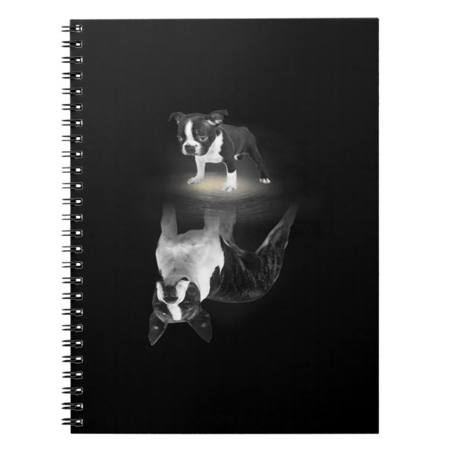 Dog Mum BostonTerrier Dog Lover Gift Mother Father Notebook (Front)
