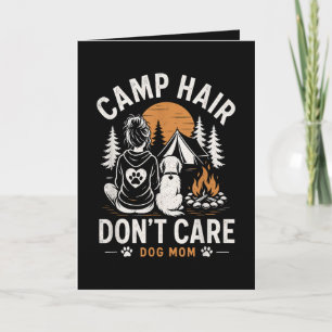 Dog Mum Camping Outdoor Campfire Holiday Card