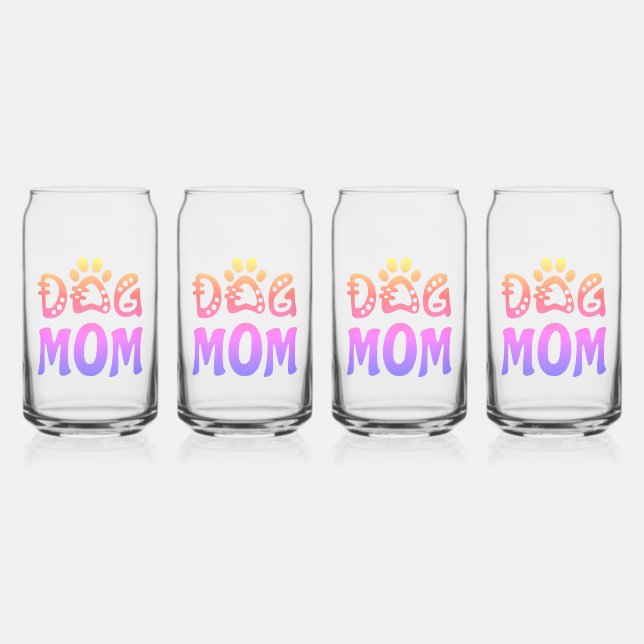 Dog Mum Can Glass (Front)