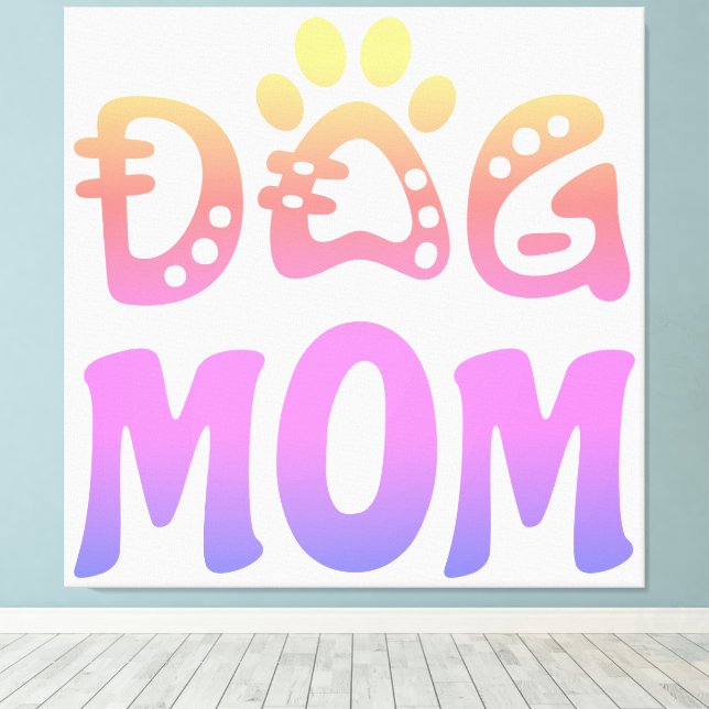 Dog Mum Canvas Print (Insitu(Wood Floor))