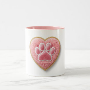 Dog Mum Ceramic Coffee Mug Heart Paw Print