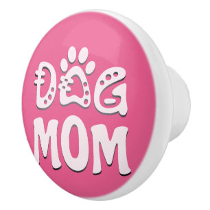 Dog Mum Ceramic Knob