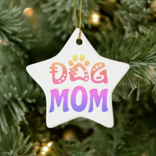 Dog Mum Ceramic Tree Decoration