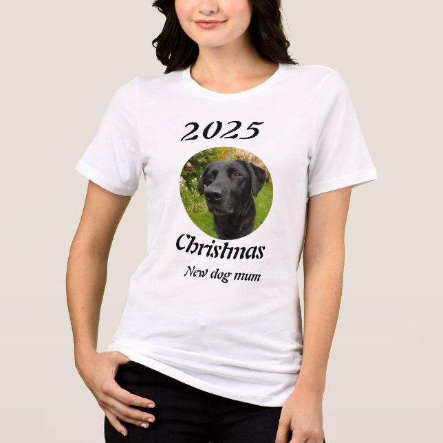 Dog mum Christmas  Tri-Blend Shirt (Front)