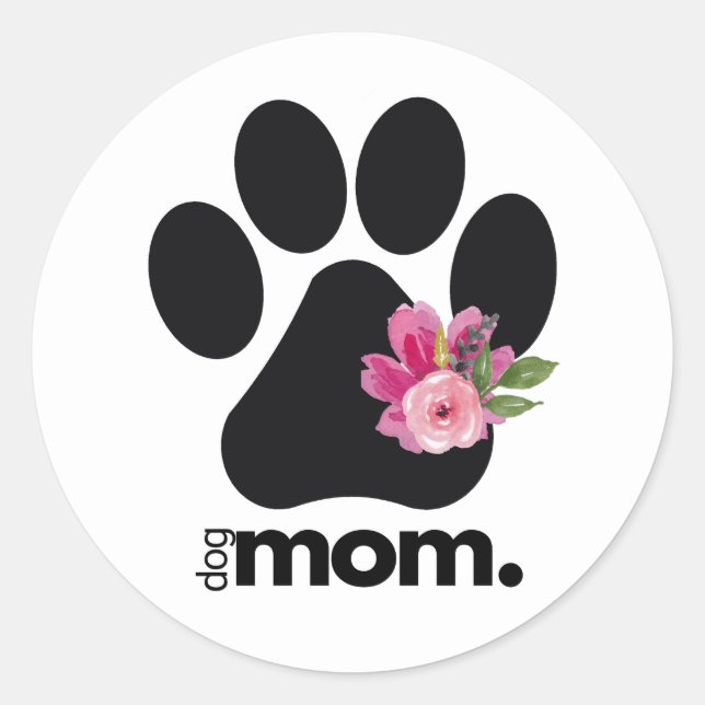 Dog Mum Classic Round Sticker (Front)