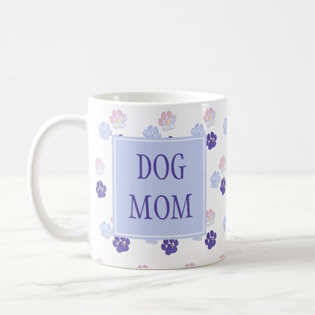 Dog Mum Colourful Paws Mug (Left)