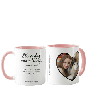 Dog Mum Custom 2-sided Custom Photo & quote Mug