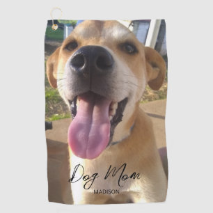 Dog Mum Custom Dog Photo Personalised Golf Towel
