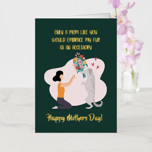Dog Mum Custom Happy Mother's Day Foil Holiday Card