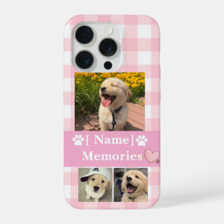 Dog Mum Custom Name Photo Collage Memories iPhone 15 Pro Case