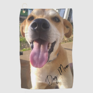 Dog Mum Custom Pet Photo Golf Towel