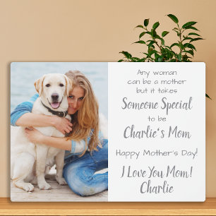 Dog Mum Custom Pet Photo Mother's Day Plaque