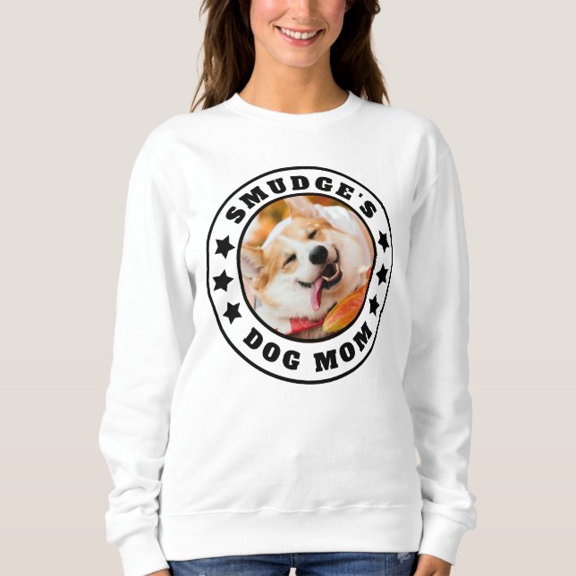 Dog Mum Custom Photo and Name Sweatshirt (Front)