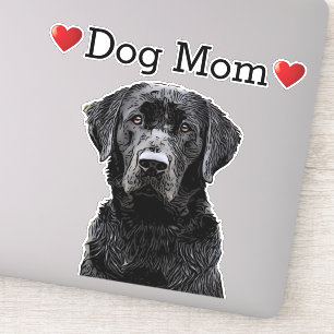 Dog Mum Cute Heart Black Lab Animal Car
