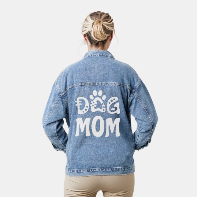 Dog Mum Denim Jacket (Model)