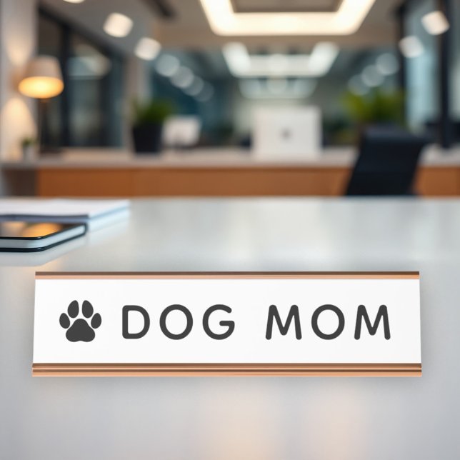 Dog Mum Desk Name Plate (Creator Uploaded)