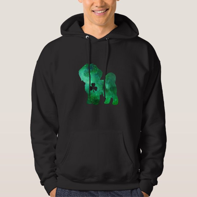 Dog Mum Dog  St Patrick's Day Shih Poo Mum Mens Wo Hoodie (Front)