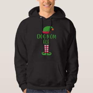 Dog Mum Elf Christmas Family Matching Group  Xmas Hoodie