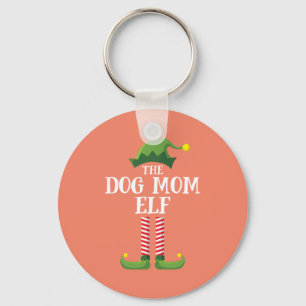 Dog Mum Elf Matching Family Group Christmas Party Key Ring