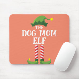 Dog Mum Elf Matching Family Group Christmas Party Mouse Mat