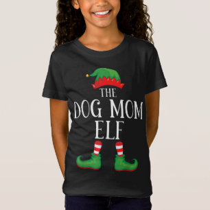 Dog Mum Elf Matching Xmas Funny Family Christmas T-Shirt