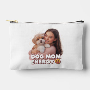  Dog Mum Energy - trendy dog mum design  Accessory Pouch