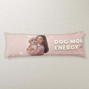 Dog Mum Energy - trendy dog mum design Body Cushion