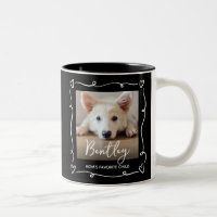 Dog Mum Favourite Child Photo Hearts Doodles Black