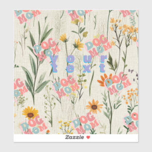 dog mum  floral