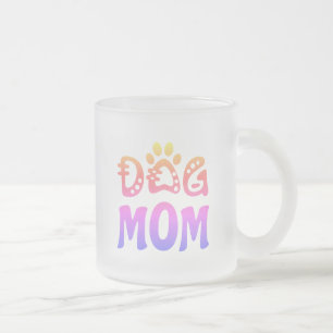 Dog Mum Frosted Glass Coffee Mug