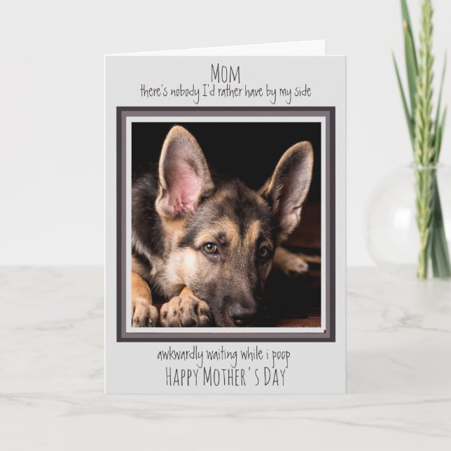 Dog Mum Funny Happy Mother's Day Cute Dog Poop Card (Front)