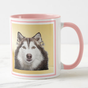 Dog Mum Funny Mother's Day Pet Photo Pink Inside Mug
